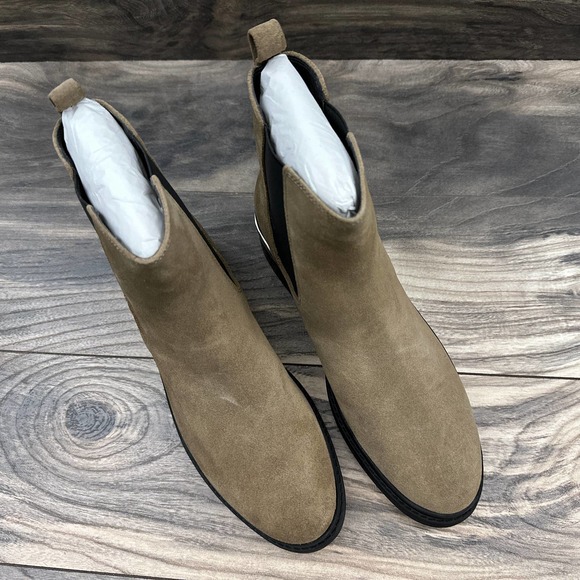 NIB Kenneth Cole Levon 2.0 Welt Chelsea Suede Ankle Boots Bootie Dark Taupe 8.5M - Picture 3 of 11